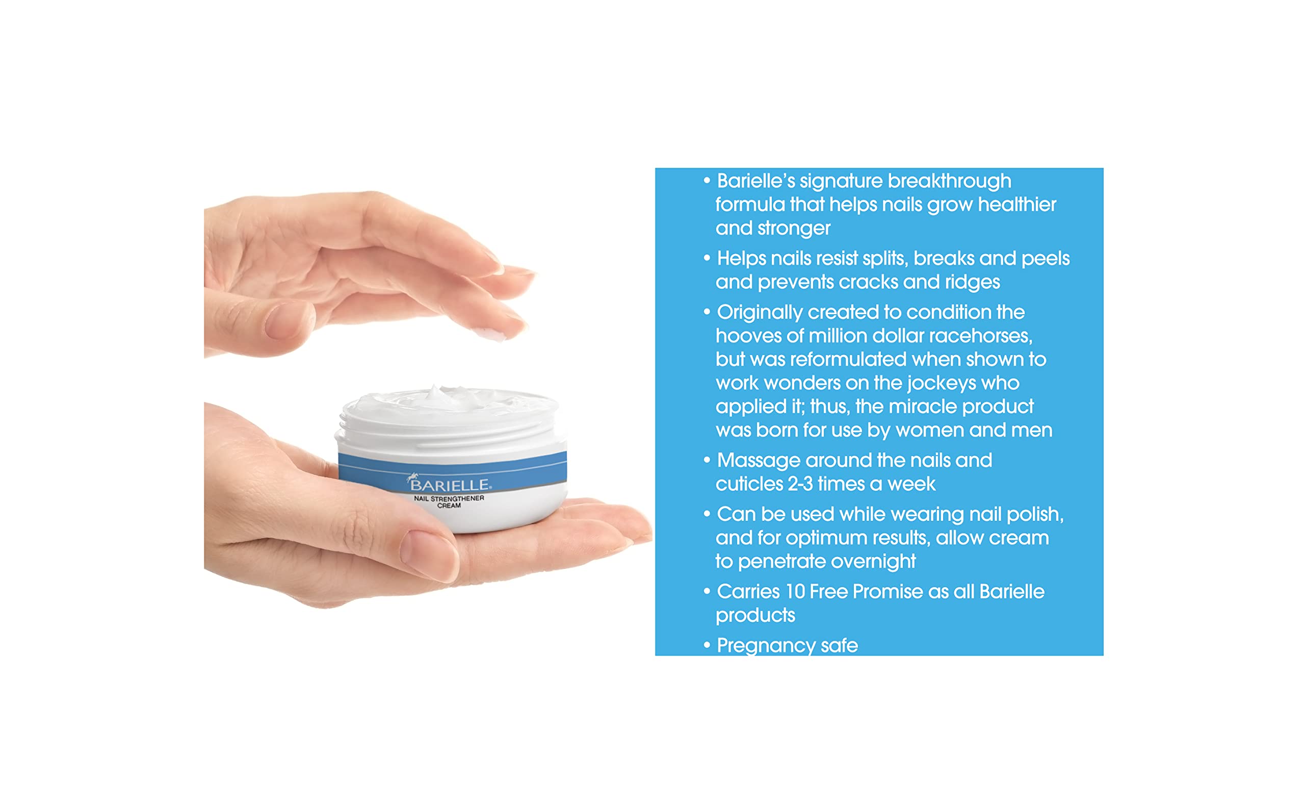 Barielle Travel Size Nail Strengthener Cream - 0.5 oz Nail Care Treatment for Stronger, Healthier Nails | Perfect for On-the-Go Manicures & Travel Beauty Essentials