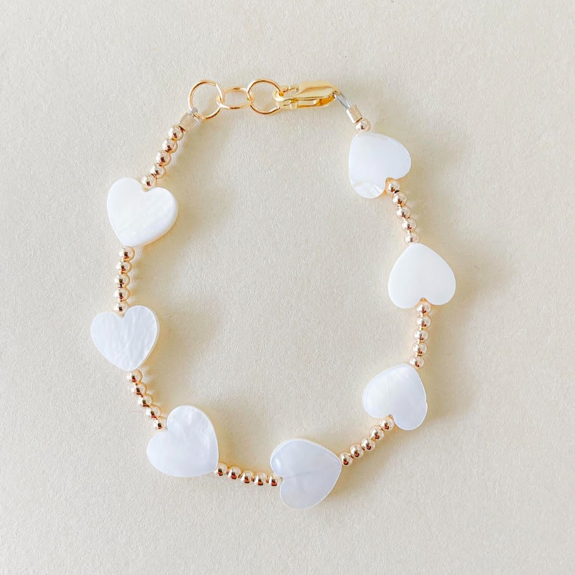 Baby Bracelet with White Heart Charm - Adorable Newborn & Infant Jewelry for Gifts, Christening & Special Occasions