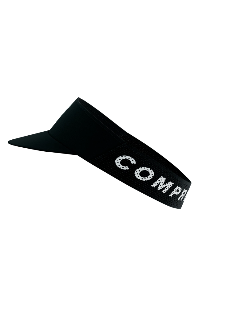 Compressport Unisex Pro Racing Visor - Lightweight Breathable Sun Visor for Running, Cycling & Outdoor Sports - Black