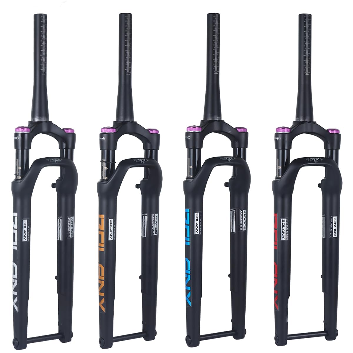 BOLANY 700C Mountain Bike Suspension Fork - 60mm Travel, Disc Brake XC Air Fork with Manual Lock, 100x12mm Thru Axle for Off-Road Cycling | Perfect for Trail Riding & Cross-Country Adventures