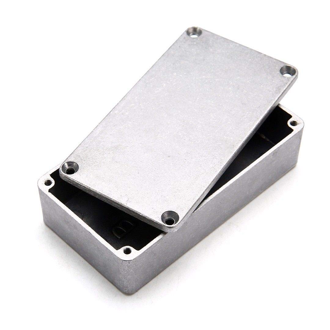 120x94.5x34mm IP54 Aluminum Project Enclosure Box - Waterproof Junction Case for Guitar Effect Pedals, DIY Electronics & Stomp Box Projects | Perfect for Home Workshops & Music Studio Equipment Protection