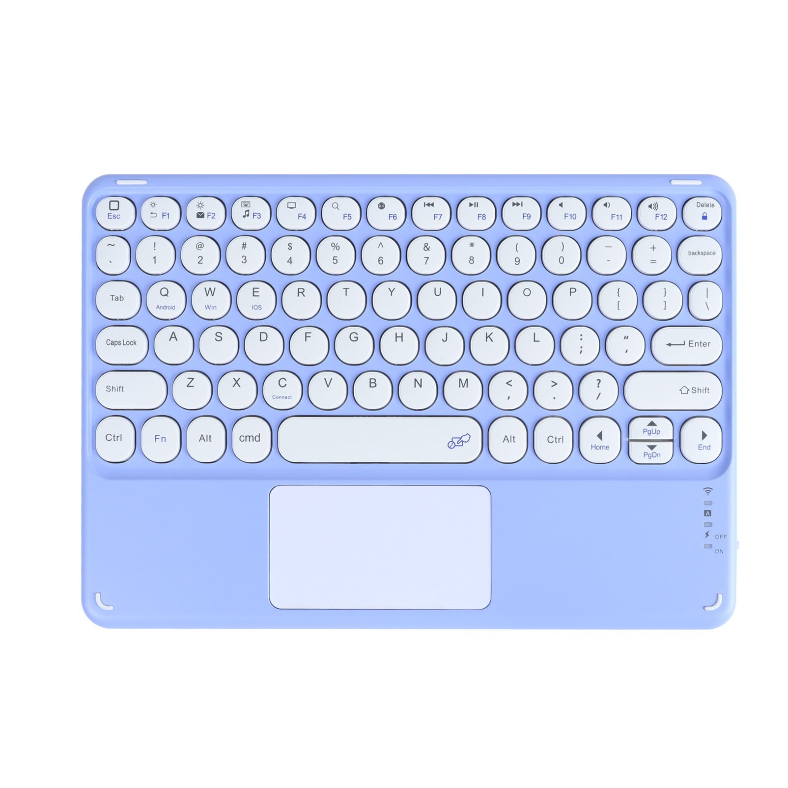 Ultra-Slim Bluetooth Keyboard for iPad, Tablet & PC - Purple | Portable & Rechargeable for Work & Travel