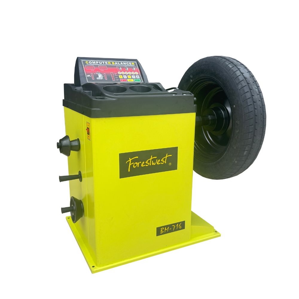 Forestwest BM716 10-24 Inch Professional Wheel Balancer - Heavy Duty Tire Balancing Machine for Cars, Trucks & SUVs - Perfect for Auto Shops & DIY Garage Use