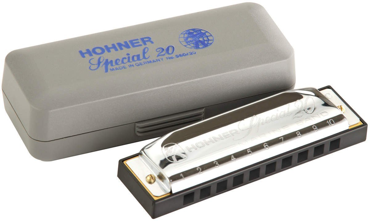 HOHNER Special 20 Harmonica with Case & Holder - Professional Blues & Folk Music Instrument for Beginners & Musicians | Perfect for Live Performances, Practice & Travel