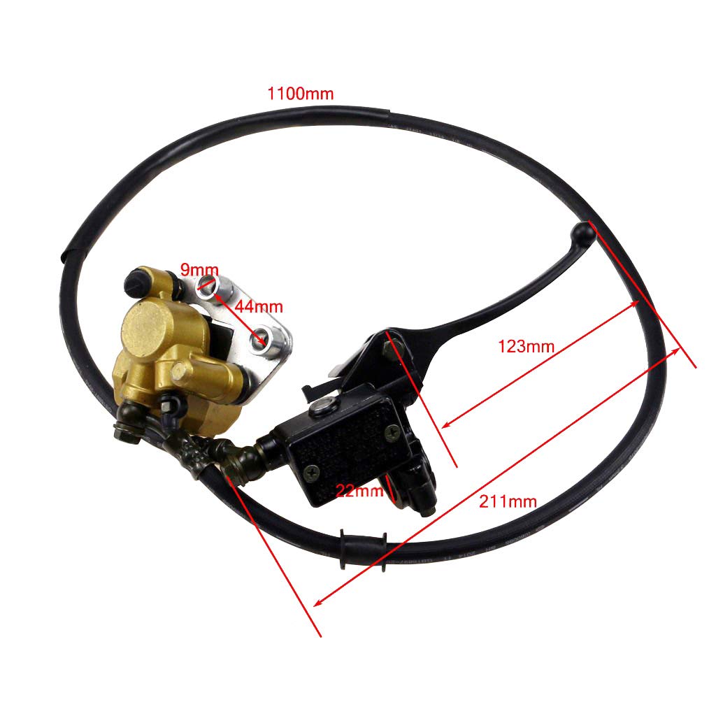 45mm/48mm Front Hydraulic Forks Shocks with Triple Tree Handlebar Riser Clamp & Brake Caliper for Dirt Pit Bike - Perfect for Off-Road Racing, Trail Riding & Motocross Adventures