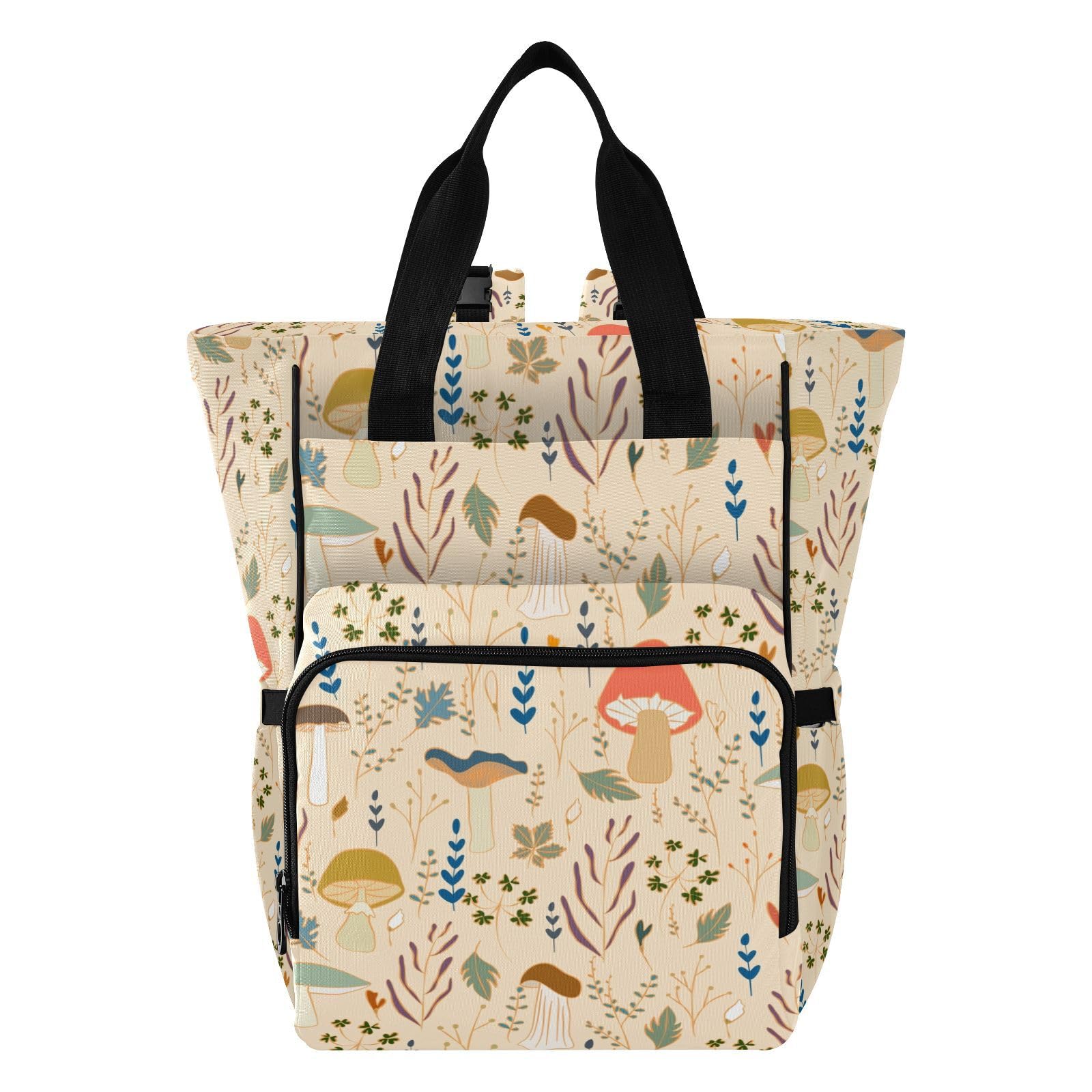 Waterproof Large Capacity Mushroom Diaper Backpack - Multi-Functional Baby Changing Bag for Travel, Parents & On-The-Go (Perfect for Daycare, Outings & Family Trips)