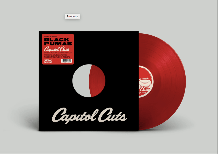 Black Pumas - Capitol Cuts: Live from Studio A (Limited Edition Red Vinyl Record) | Exclusive Live Performance for Vinyl Collectors & Music Lovers | Perfect for Home Listening & Gift Giving