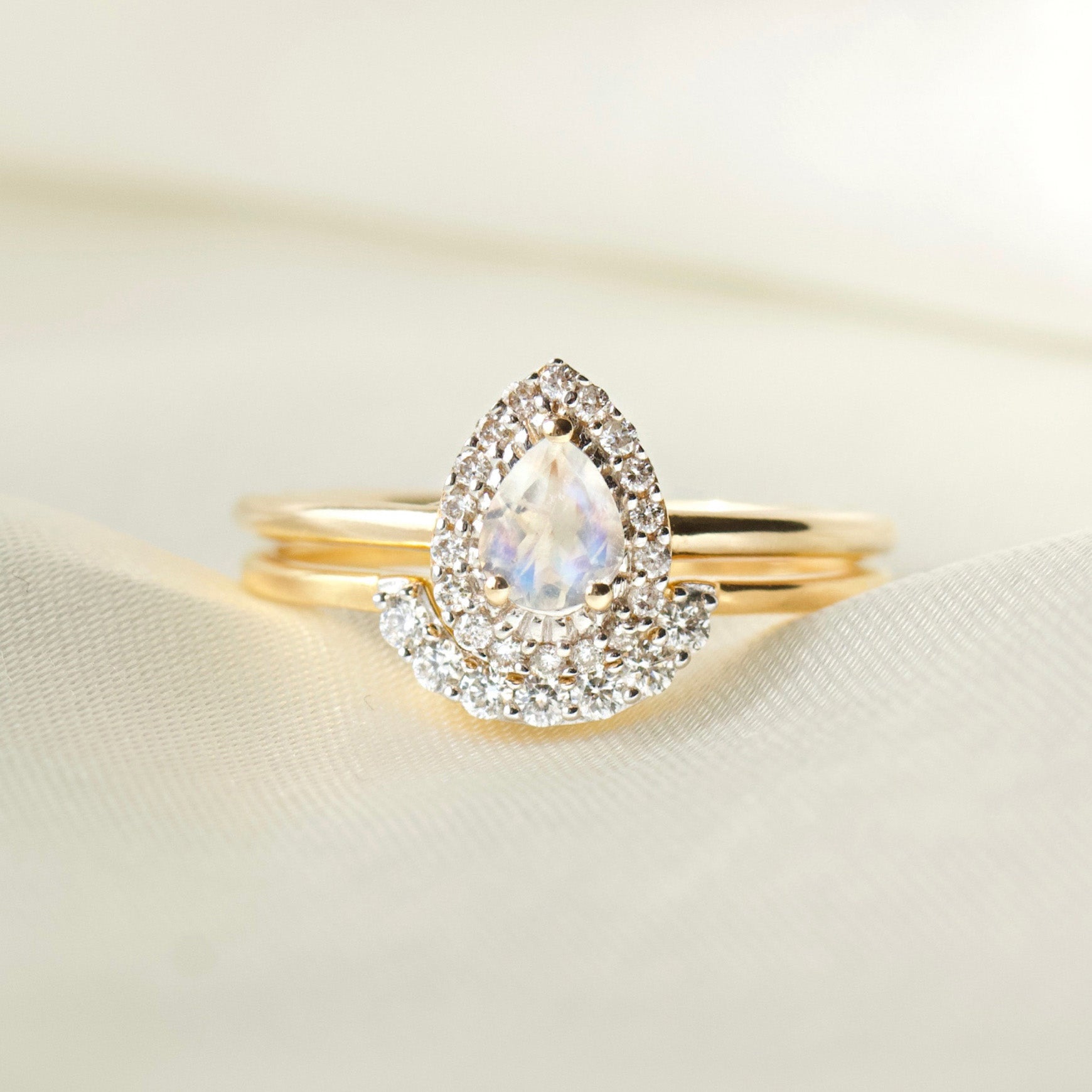 Diamond U-Shaped Hugging Ring - Elegant & Comfortable Promise Ring for Women - Perfect for Anniversaries, Engagements & Romantic Gifts