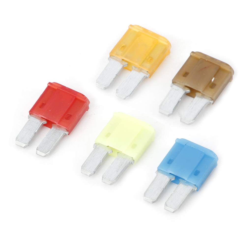 15pcs Assorted Car Blade Fuse Kit - 5A 7.5A 10A 15A 20A Micro 2 Auto Fuses for Circuit Protection - Perfect for Cars, Trucks & Automotive Electrical Repairs