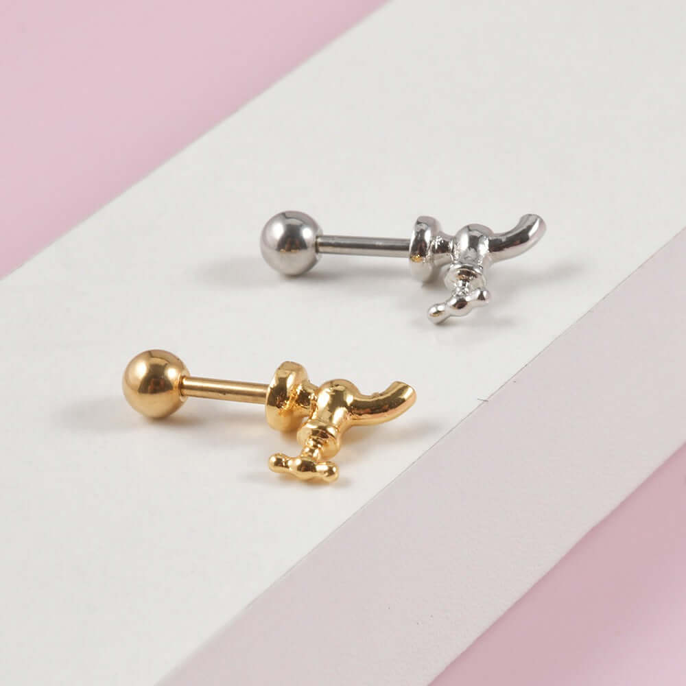 Cartilage Tragus Earrings for Women - Drop Water Faucet Design | DL1162 | Perfect for Piercing, Daily Wear & Unique Gifts