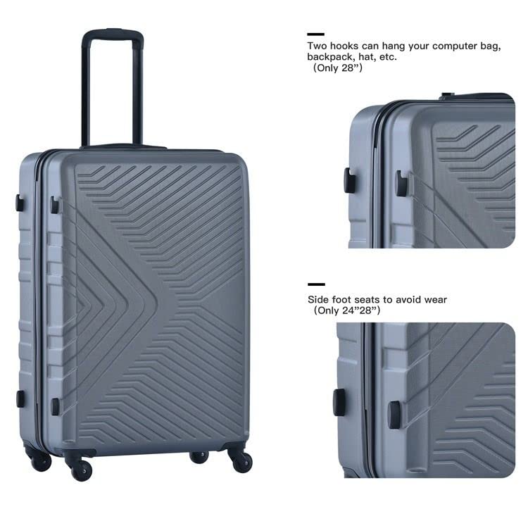 Expandable ABS Lightweight Hard-Shell Luggage Set with 360° Spinner Wheels & TSA Lock - Durable Suitcase for Travel, Business Trips & Family Vacations