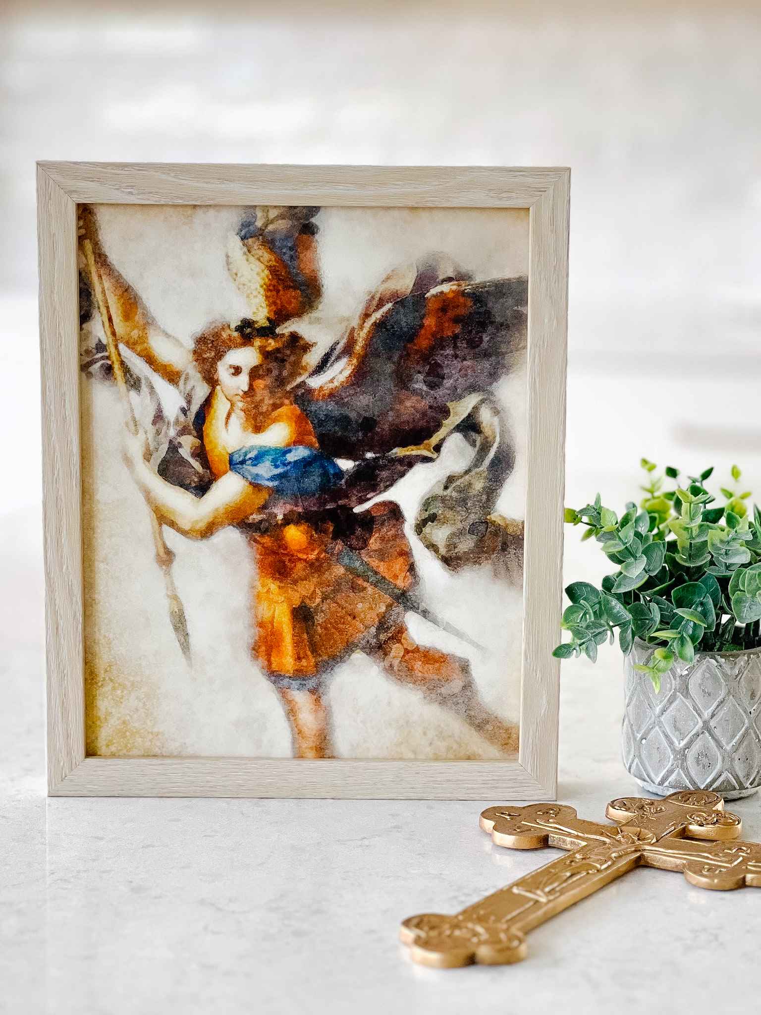 St. Michael the Archangel Print - Religious Wall Art for Home & Church Decor - Perfect for Prayer Rooms, Catholic Gifts & Spiritual Spaces
