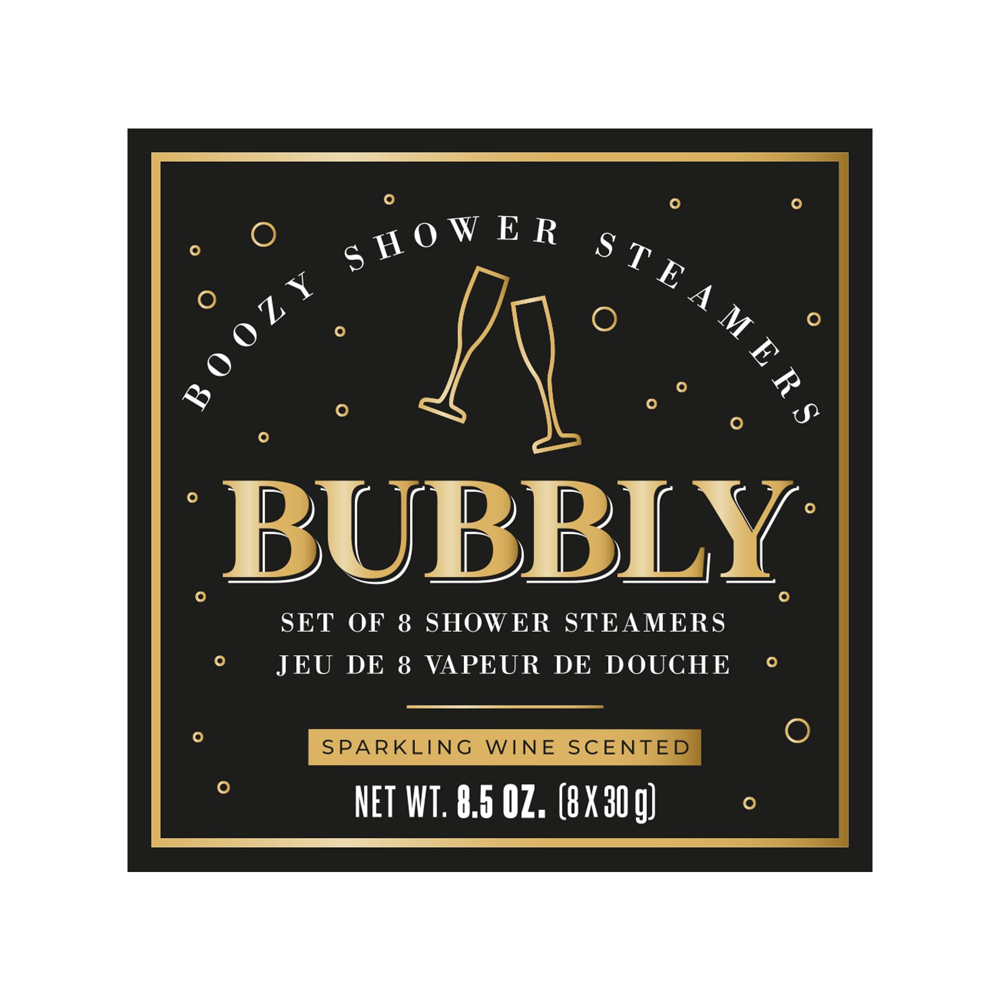 Gift Republic 8-Pack Shower Steamers - Sparkling Wine Scent for Relaxation