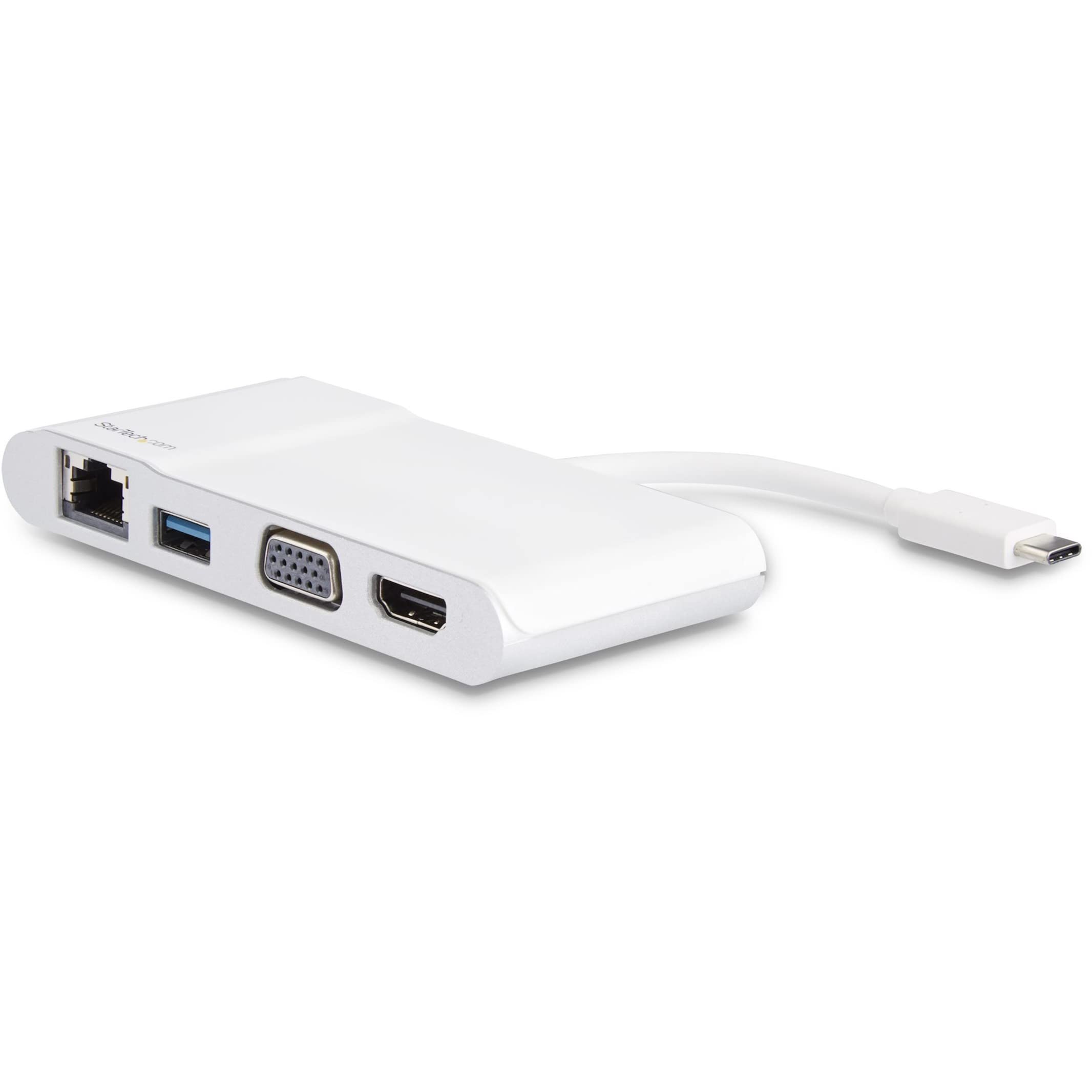 StarTech.com USB-C Multiport Adapter - 4K HDMI & 1080p VGA Travel Dock with Gigabit Ethernet, USB 3.0 - Compatible with MacBook, Dell XPS, HP Spectre - Perfect for Business Travel, Home Office & Remote Work (DKT30CHVW)