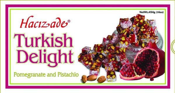 Premium Turkish Delight Pomegranate Pistachio Flavor - 16oz (454g) Gourmet Middle Eastern Dessert | Perfect for Gifts, Tea Time & Special Occasions