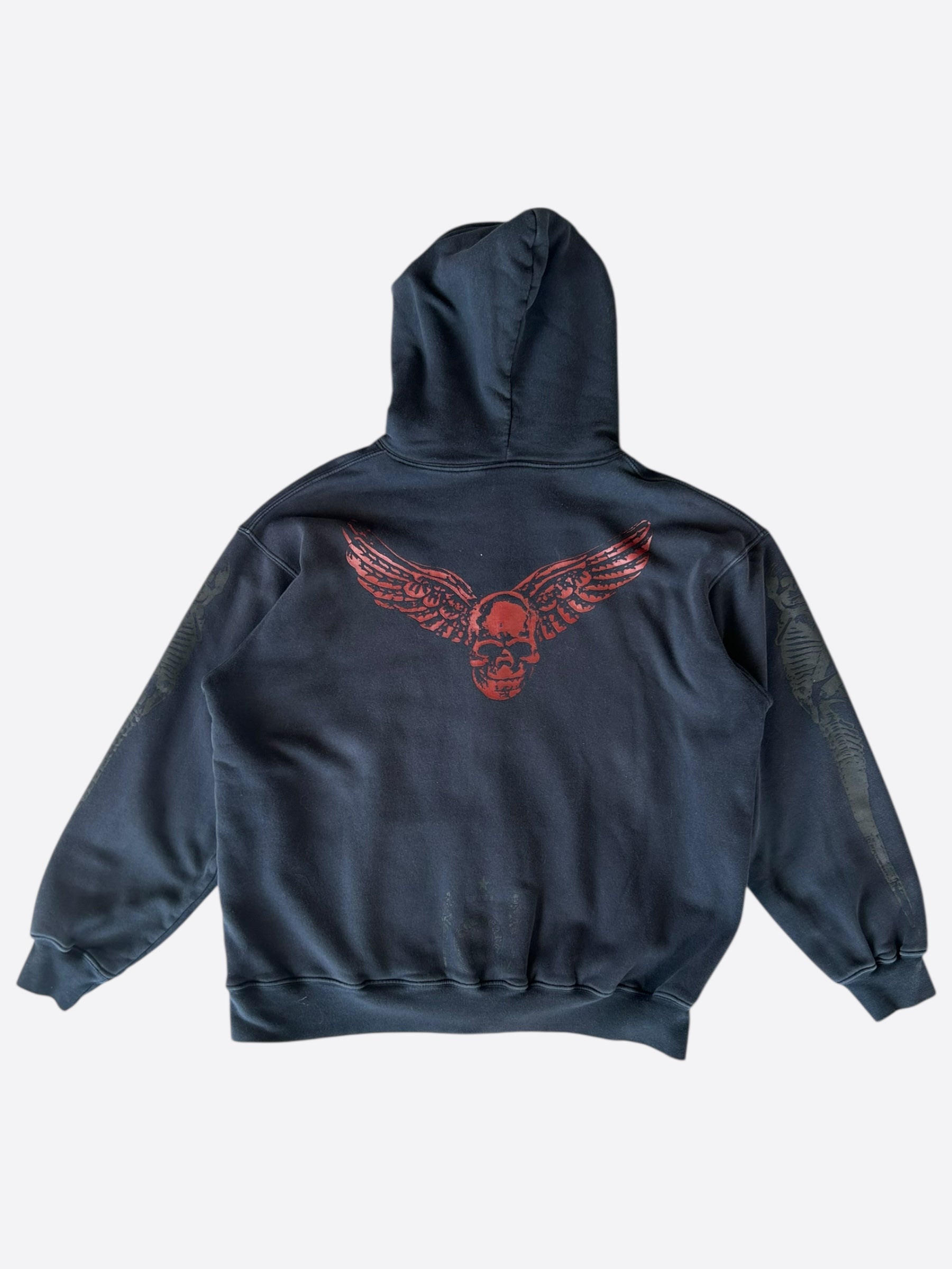 Chrome Hearts Black & Red Thermal Foti Logo Hoodie - Stylish Streetwear for Men & Women | Perfect for Casual Outfits, Winter Fashion & Urban Lifestyle