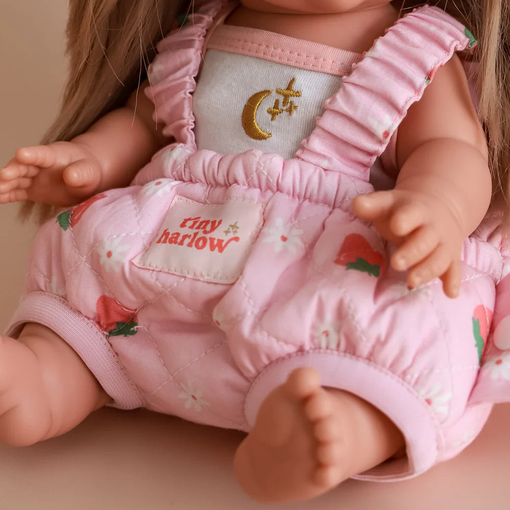 Tiny Harlow Baby Doll Dress - Strawberry Print Picnic Outfit for Girls | Perfect for Tea Parties, Photo Shoots & Special Occasions