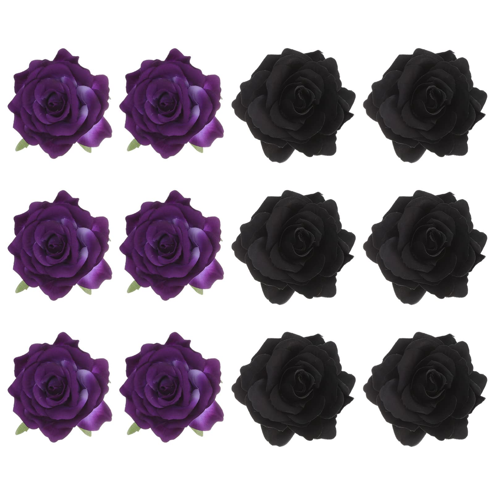 12pcs Rose Headdress Lapel Pins - Floral Brooches for Men & Women, Hair Clips & Flower Pins for Weddings, Parties, Prom, Bridal Accessories, Fashion Jewelry