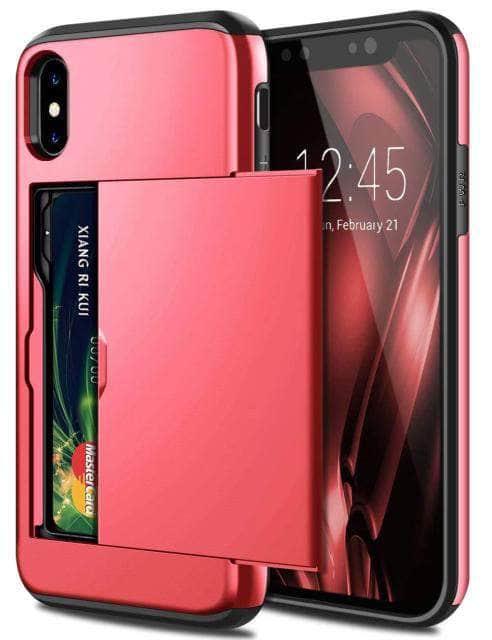 Armor Slide Card Case for iPhone 13 - Slim Protective Cover with Built-in Wallet Slot | Perfect for Everyday Use, Travel & Contactless Payments