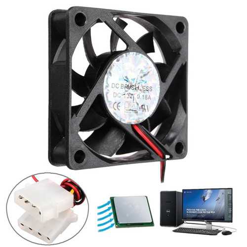 12V 4 Pin 60x60x15mm CPU Cooling Fan for Desktop Computer - Quiet PC Cooling Solution for Gaming, Office & Home Use