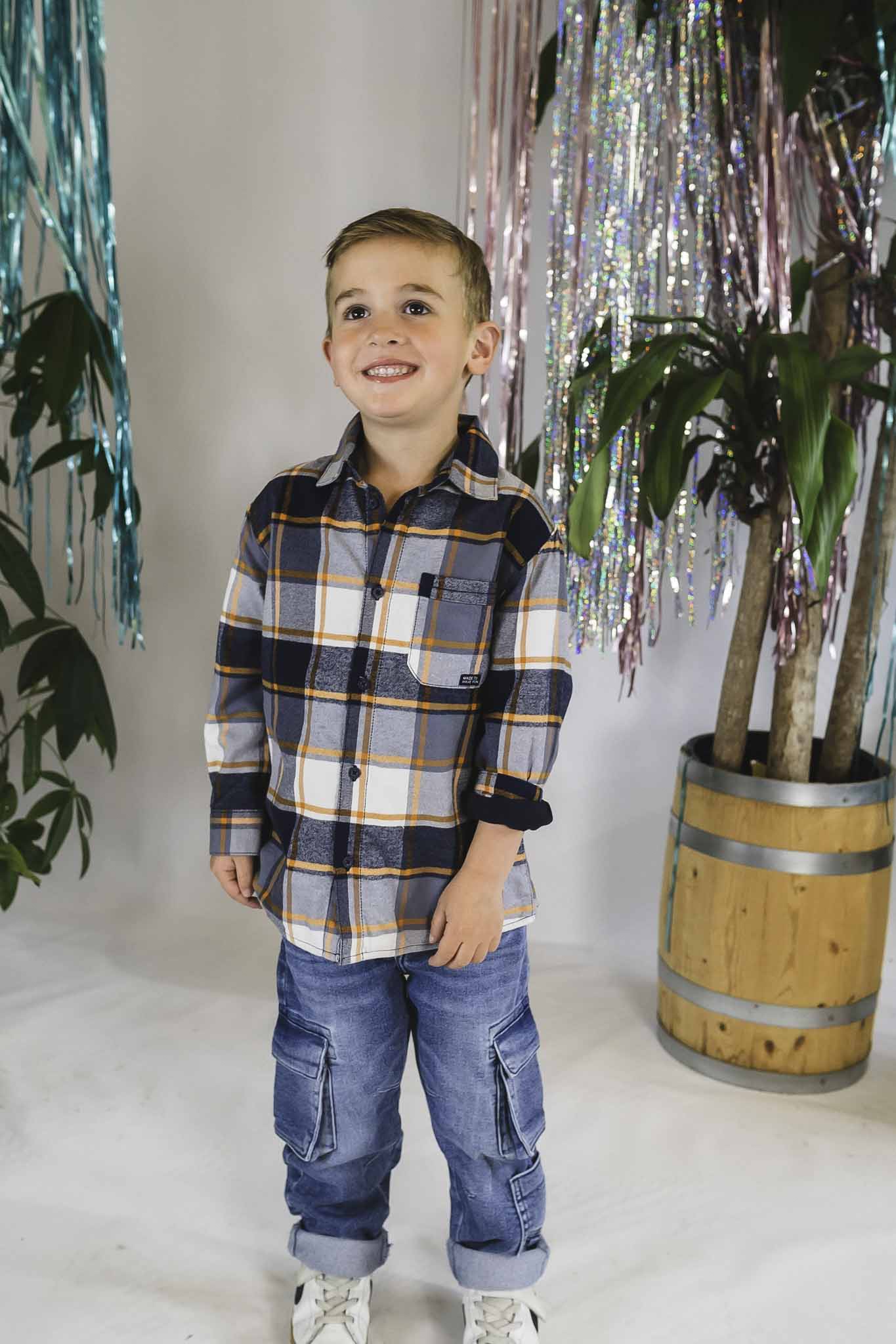 Stylish Checked Overshirt for Boys - Trendy Flannel Shirt Jacket for Kids - Perfect for School, Playdates & Outdoor Adventures