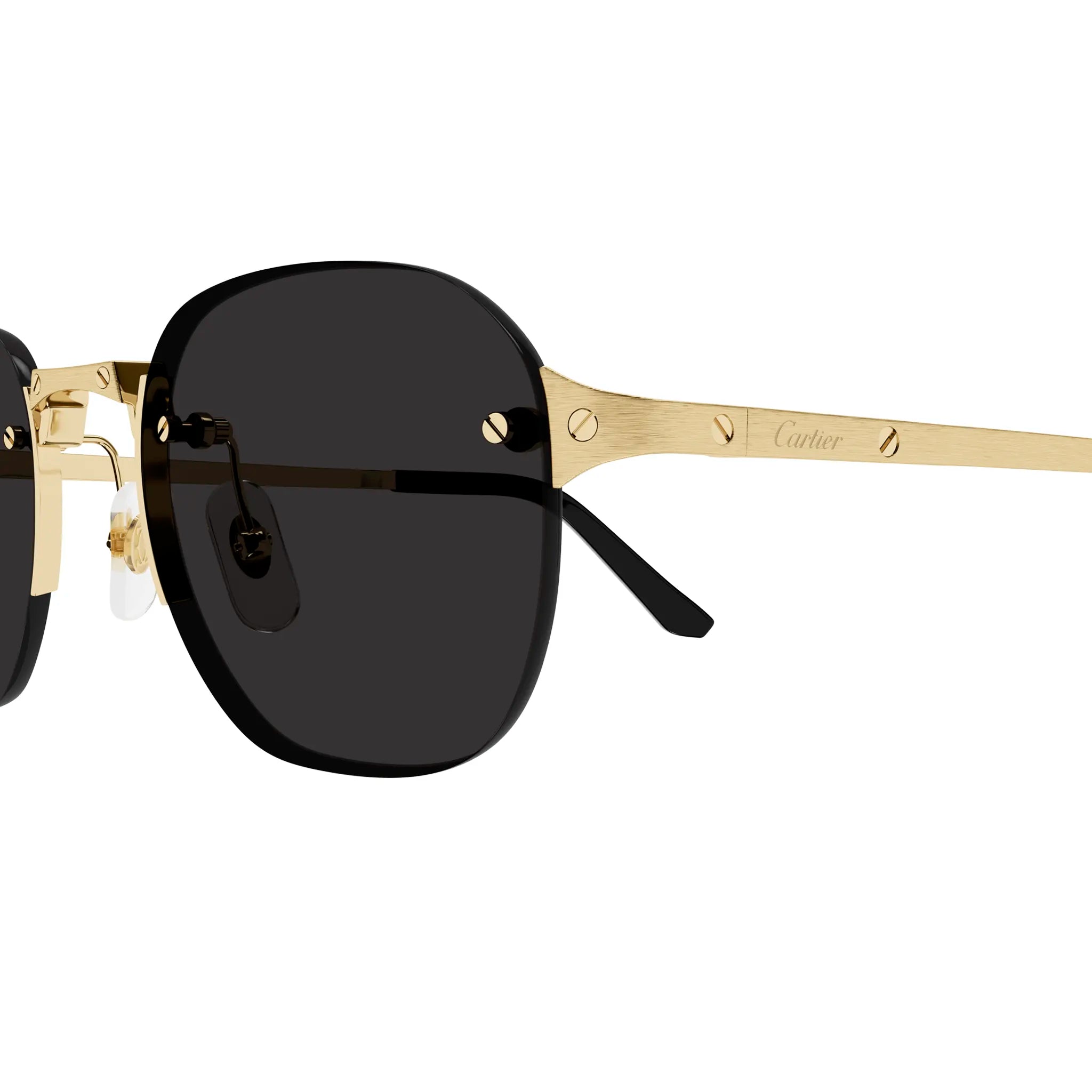 Cartier CT0459S 001 Gold Grey Polarized Sunglasses for Women - Luxury Designer Shades for Driving, Beach & Outdoor Fashion