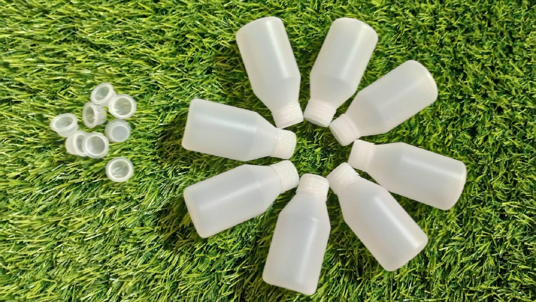 DAIDSUKE® 12-Pack Empty Bottles for Ganga Jal - Reusable Plastic Containers for Hair Oil, Shampoo, Conditioner, Lotion & Sanitizer Storage | Travel, Home & Temple Use