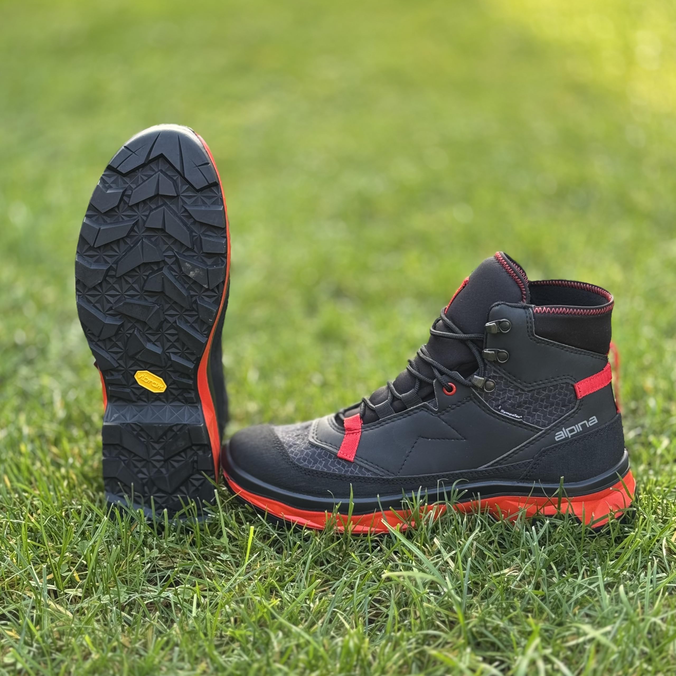 Alpina Men's Waterproof Hiking Boots - Premium Sympatex & Vibram Outdoor Shoes with Microfiber Upper (Made in Europe) - Ideal for Mountain Trekking, Backpacking & Winter Adventures