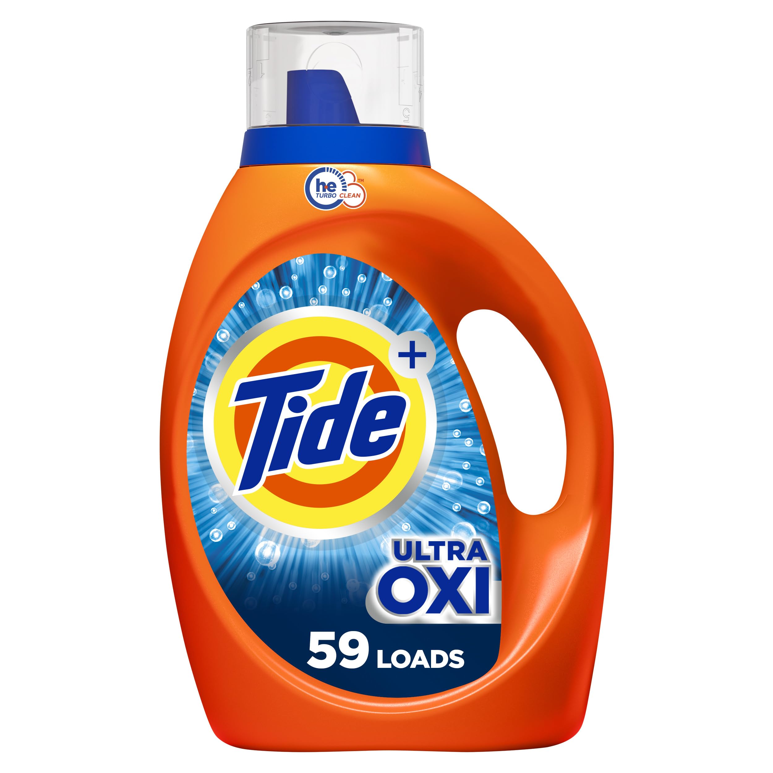 Tide Ultra Oxi Liquid Laundry Detergent - HE Compatible, 84 fl oz (59 Loads) - Powerful Stain Removal for Whites & Colors | Perfect for High-Efficiency Washers, Gym Clothes & Family Laundry