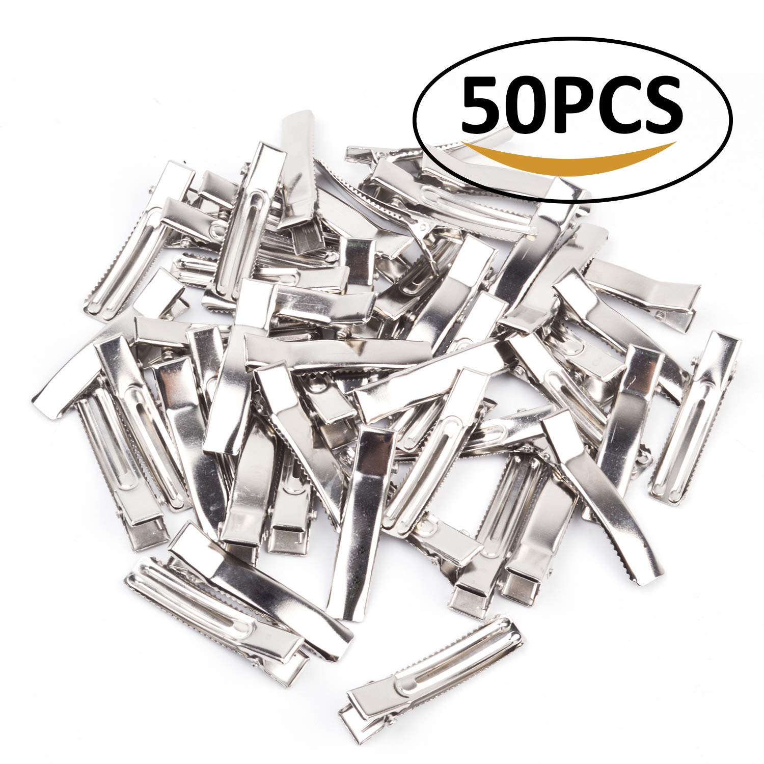 Jdesun 50 Pieces 2 Inch Silver Metal Alligator Hair Clips - Strong Hold Hair Pins with Teeth for Women & Girls - Perfect for School, Work, Parties & Everyday Hairstyles