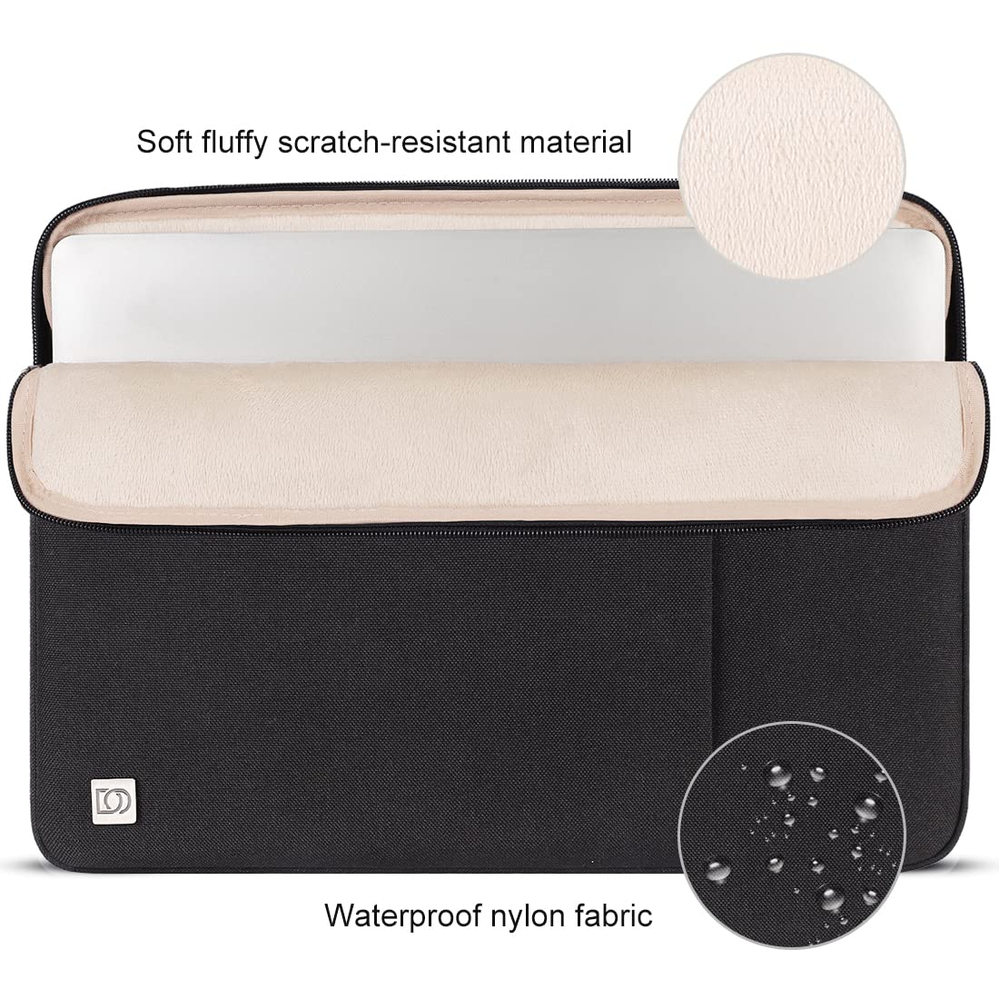 DOMISO 12.5 Inch Waterproof Laptop Sleeve Case - Protective Padded Carrying Bag for 13
