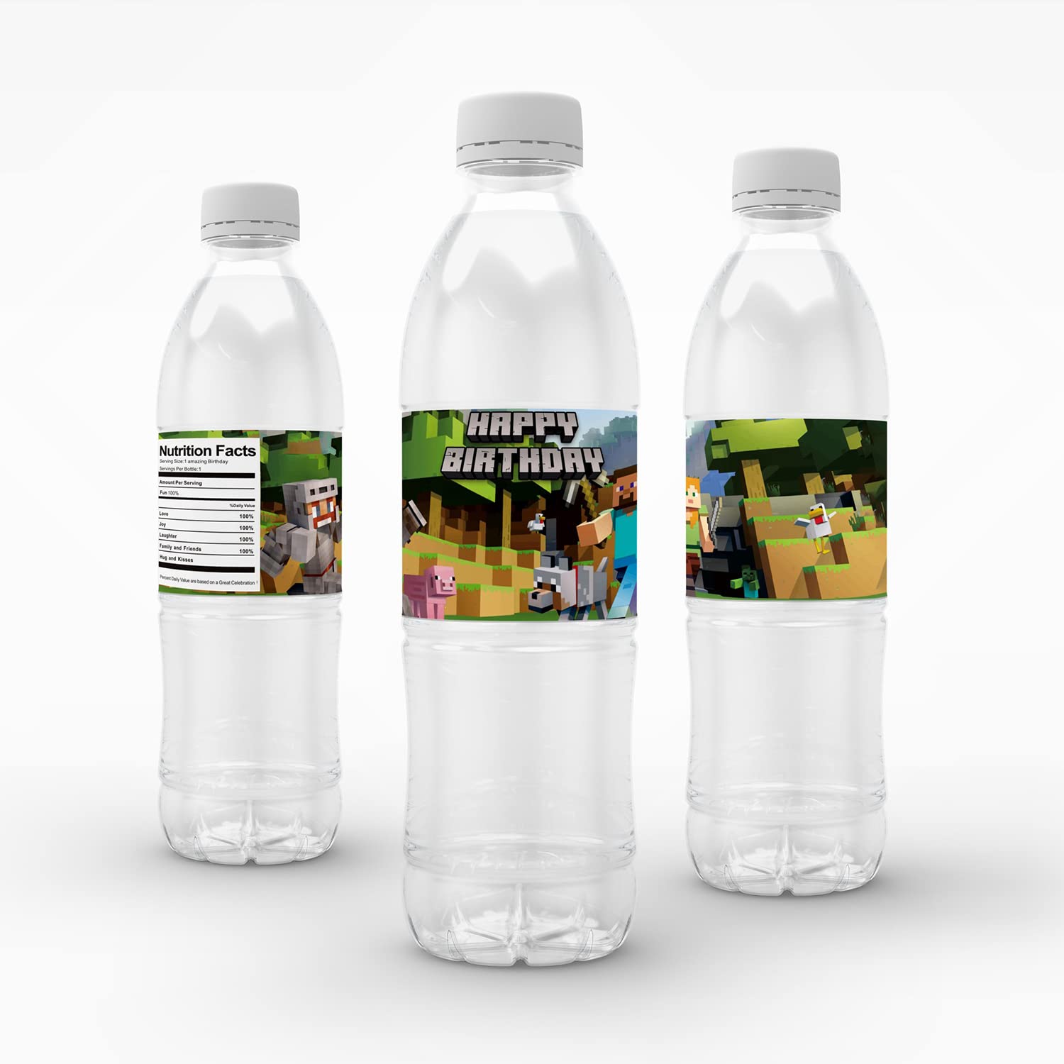 24Pcs WDSJ Themed Birthday Party Water Bottle Labels - Personalized Drink Stickers for Birthday Decorations, Friends Party Supplies - Perfect for Baby Showers, Kids Parties & Special Events