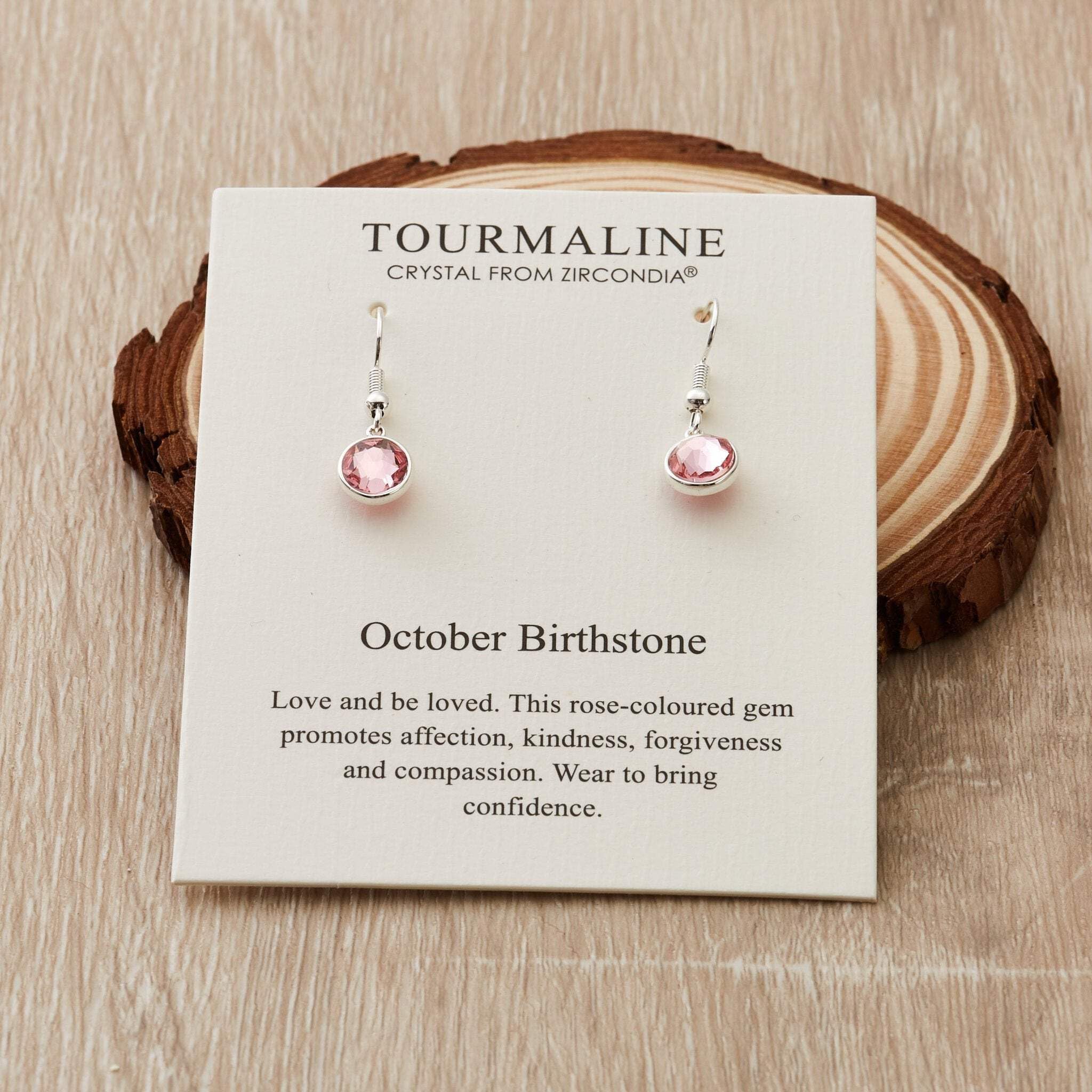 Pink Tourmaline October Birthstone Earrings for Women - Elegant Gift