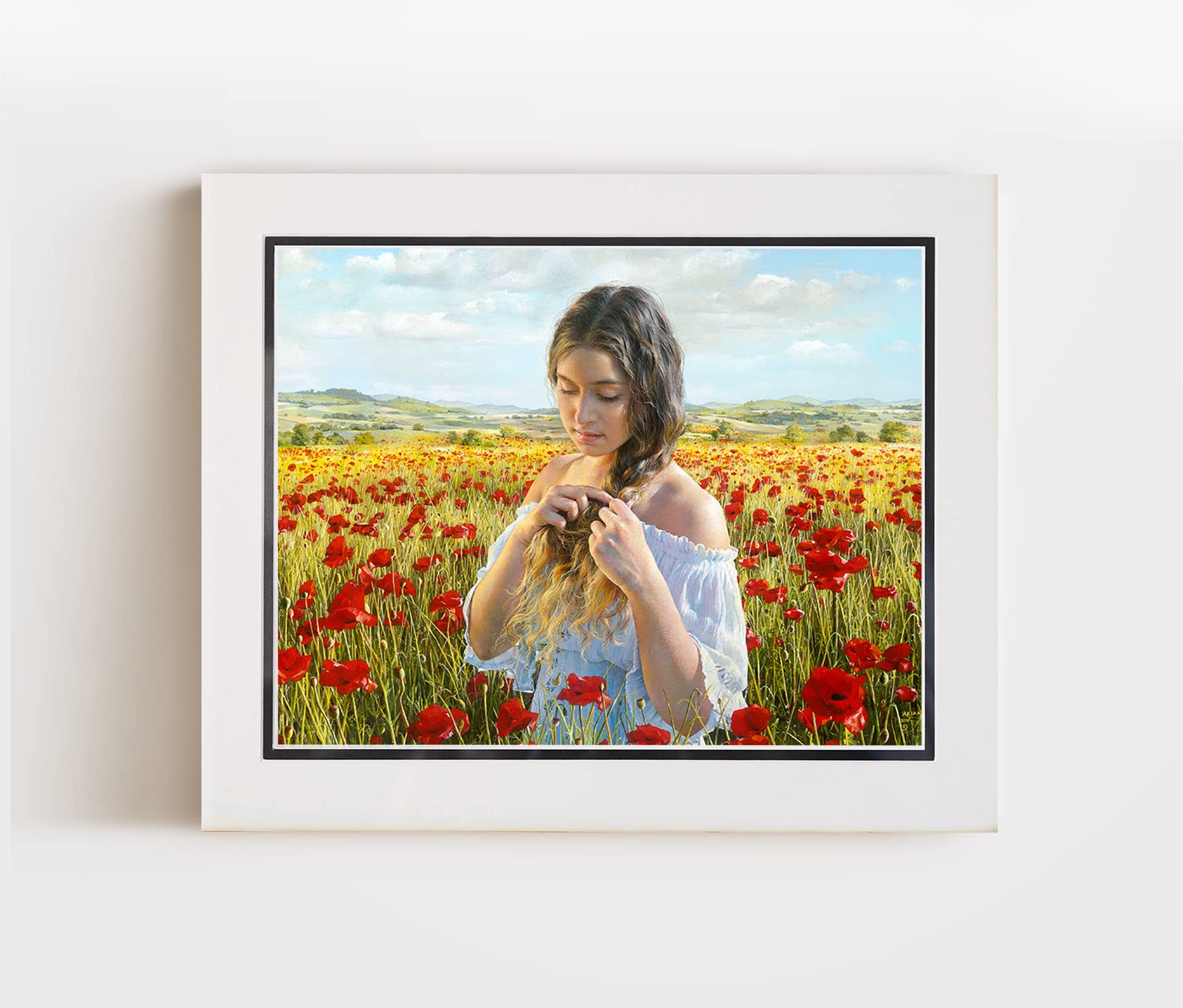 Original Akiane Kramarik Today 6x12 Art Print - Double Matted Framed Wall Decor for Living Room, Bedroom & Office