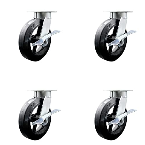 4 Swivel - Brakes & Bolt on Swivel Locks - Black