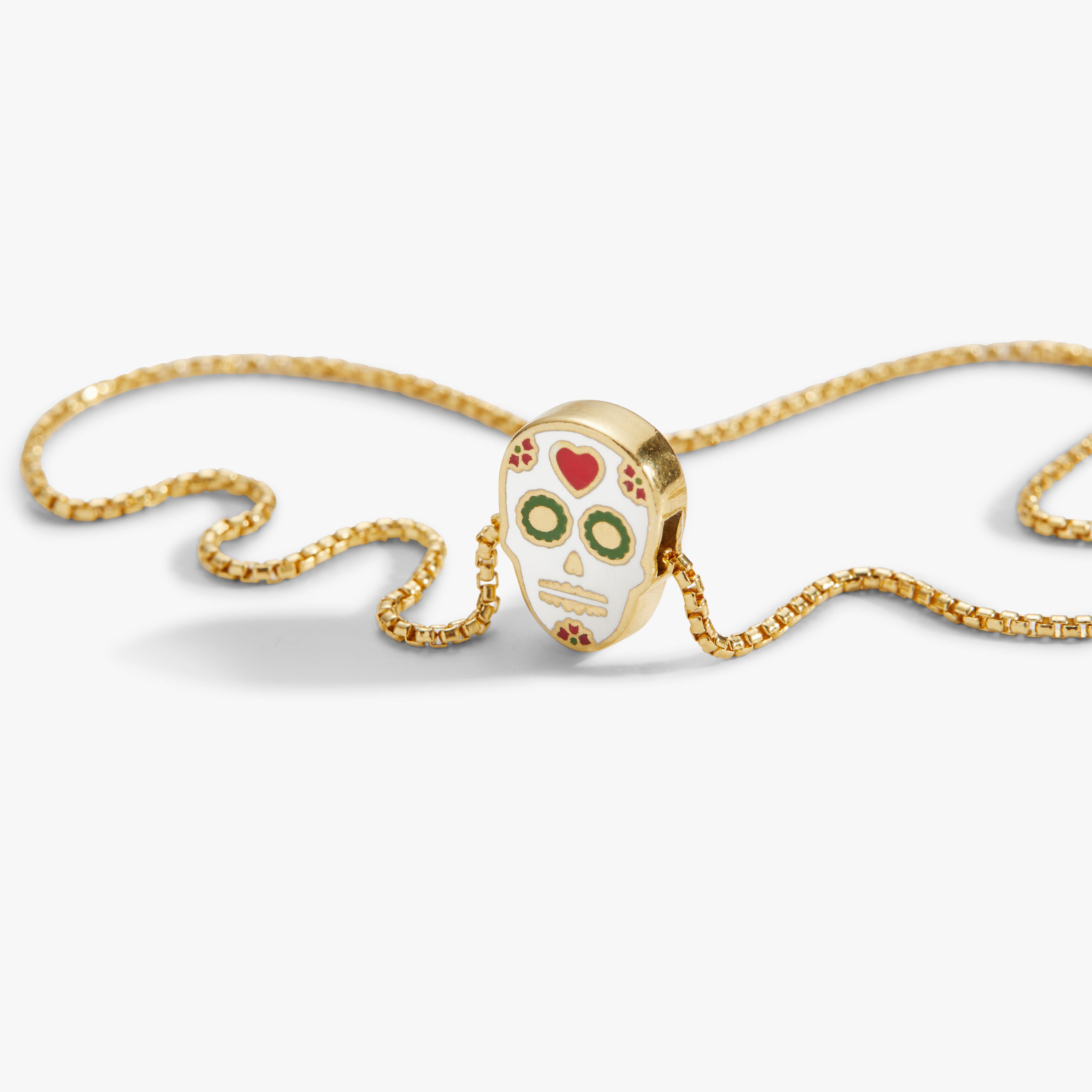 Calavera Charm Necklace - Mexican Sugar Skull Pendant Jewelry for Women - Perfect for Day of the Dead, Halloween & Gothic Fashion