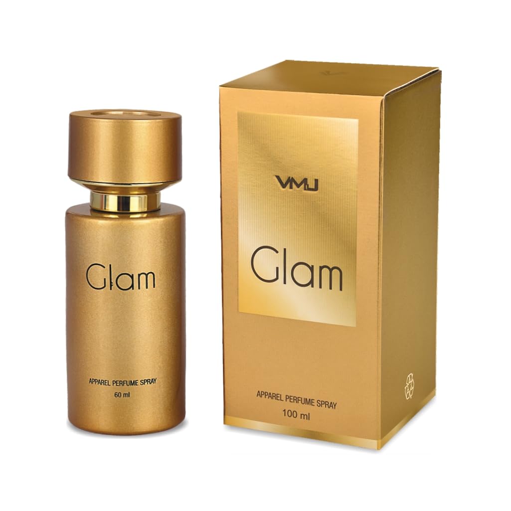 VIWA VMJ Glam Unisex Perfume Spray - 60ml Amber Wood Scent with Gold Bottle | Long-Lasting Fragrance for Daily Wear, Date Nights & Special Occasions