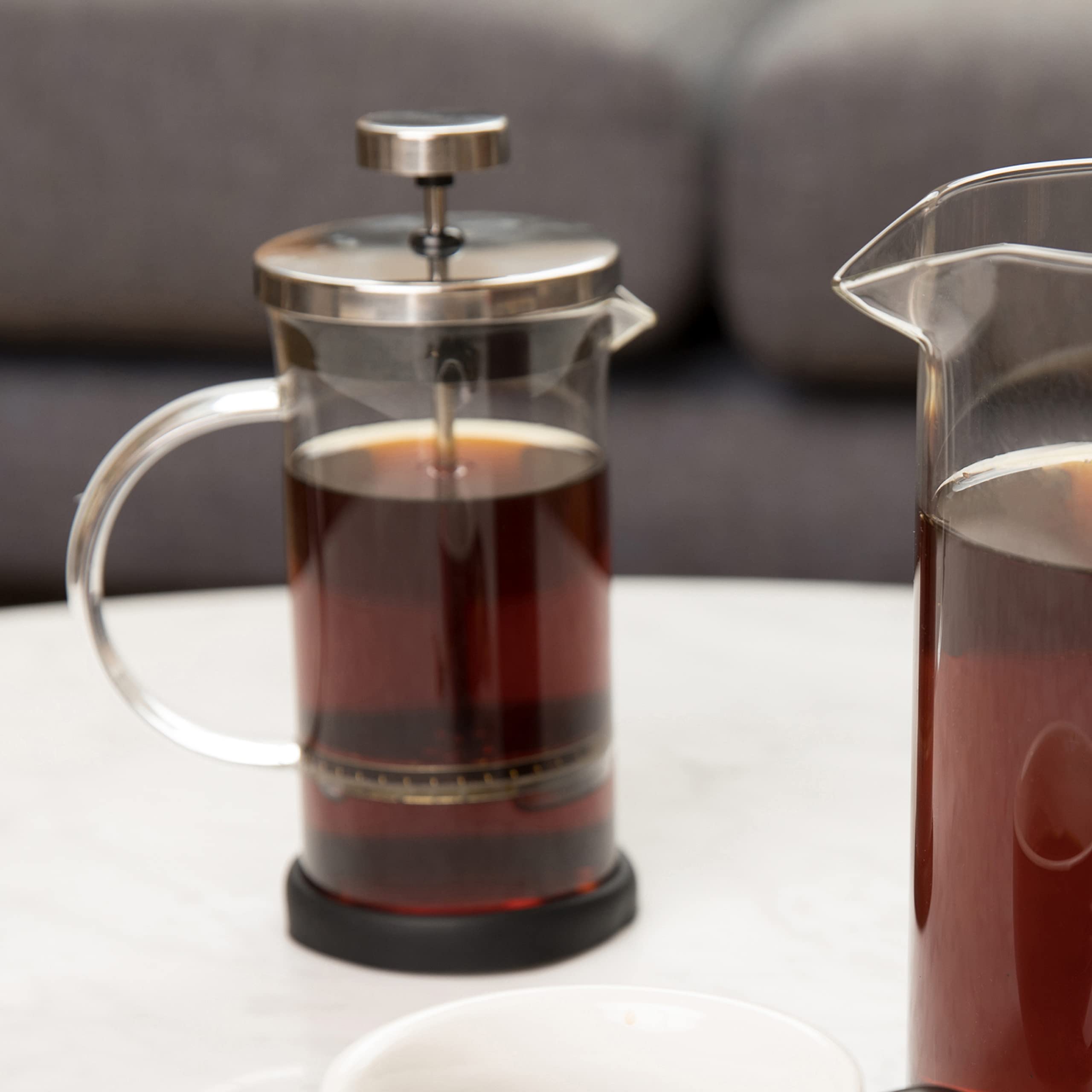 Bruntmor 34 oz French Press Replacement Carafe - Fire Hardened Borosilicate Glass Beaker for Coffee & Tea Brewing | Durable Coffee Maker Accessory for Home, Office & Camping Use