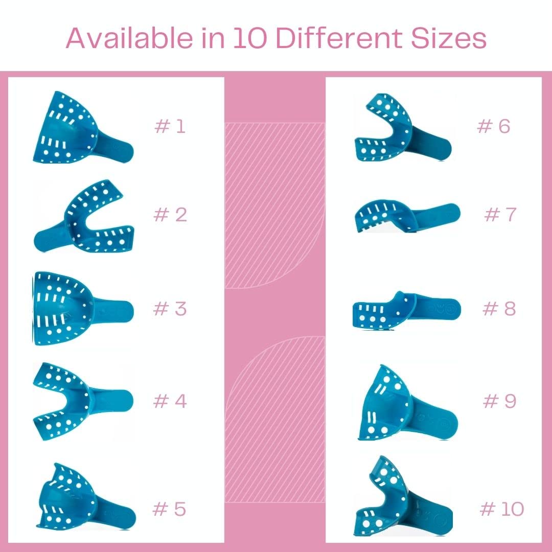 Disposable Latex-Free Perforated Dental Impression Trays - 12 Pcs Small Upper (#5) for Accurate Dental Molds | Ideal for Dentists, Orthodontists & Dental Labs