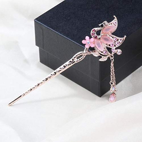 Vintage Wedding Bridal Hair Stick Pin - Antique Bronze Plated Rhinestone Flower Hairpins for Women | Elegant Hair Accessories for Bridal, Prom, and Special Occasions - A1492