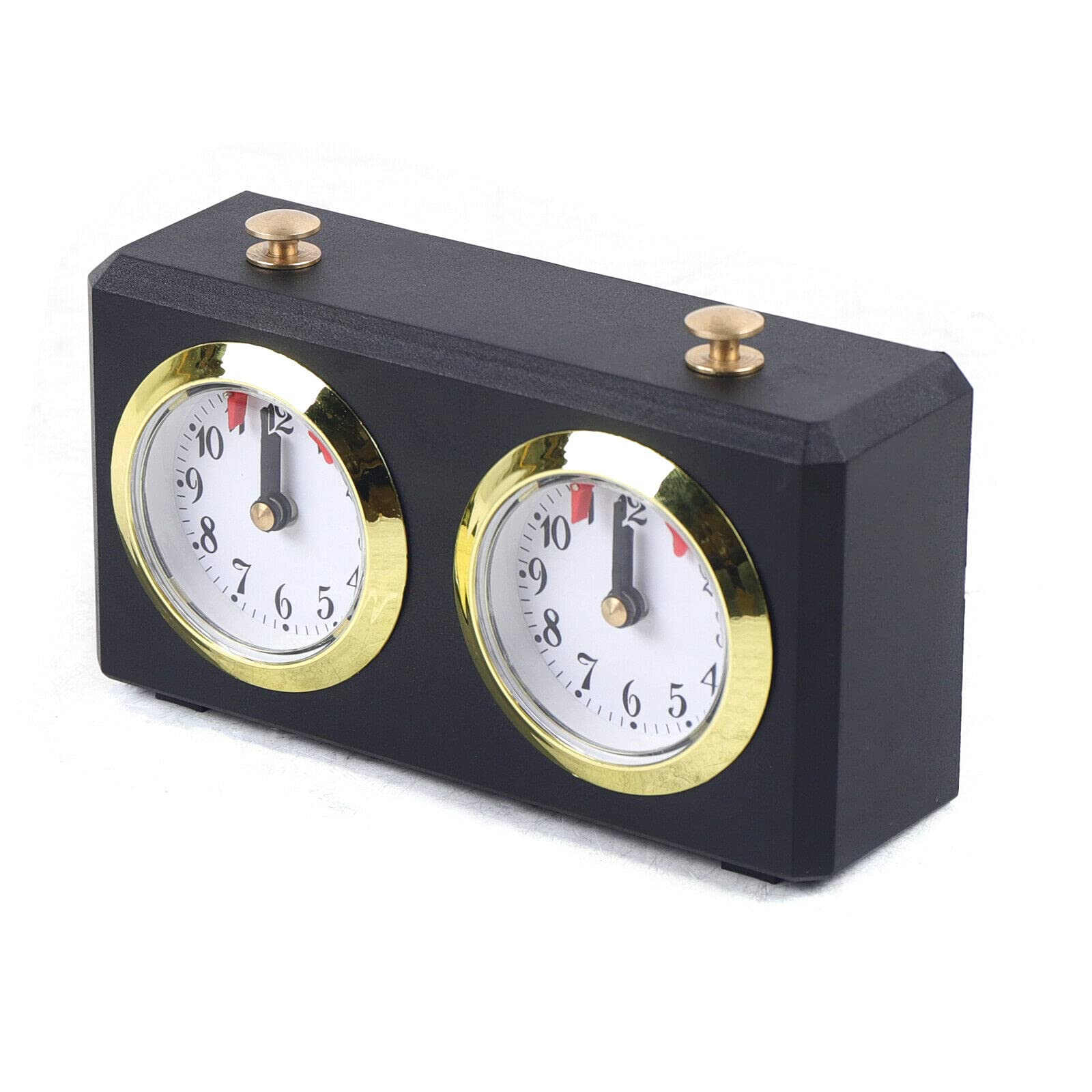 Professional Wooden Mechanical Chess Clock Timer - High Precision Analog Tournament Chess Clock with Countdown for International Chess Matches & Board Games | Perfect for Competitive Play, Home Games, and Chess Clubs
