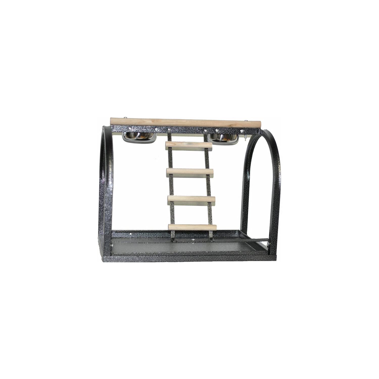 A&E Cage Company Black Table Stand with Ladders and Cups - 21