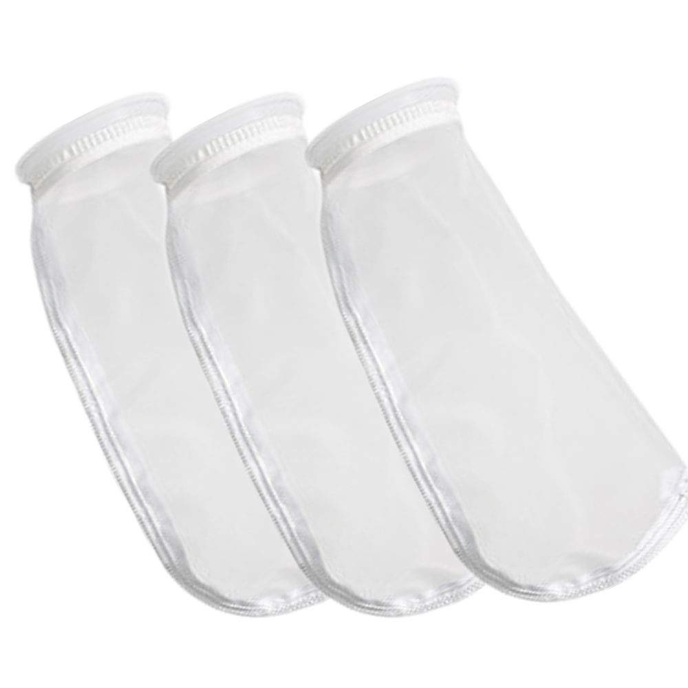 4 Inch Nylon Mesh Filter Socks - 200 Micron Aquarium Sump Filter Bags (3 Pack, 14 Inch Length) - Perfect for Fish Tank, Pond & Water Filtration Systems