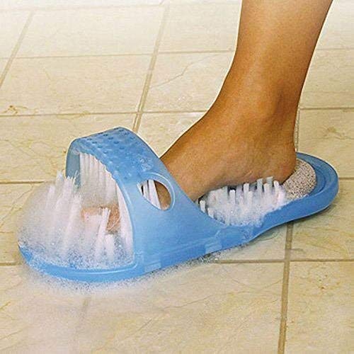 **Paghadi Foot Cleaning Shower Slippers – Exfoliating Brush with Suction Cups for Dead Skin Removal – Pumice Stone Massager for Smooth Feet – Ideal for Bath, Spa & Pedicure (1 Slipper)**