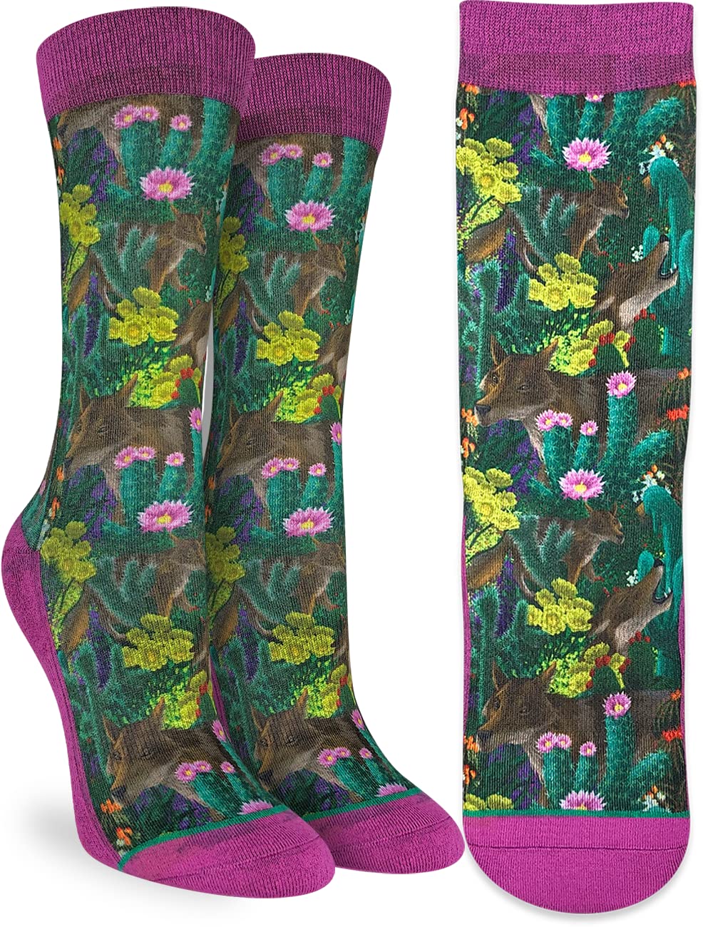 Good Luck Sock Women's Animal Print Crew Socks - Fun & Comfortable Casual Wear for Adults - Perfect for Gifts, Lounge Wear, and Everyday Fashion