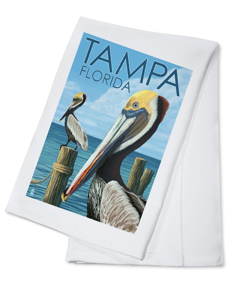 100% Cotton Florida Pelicans Tea Towel - Decorative Hand Towel for Kitchen, Bathroom & Home Decor - Perfect for Gifts, Beach House, and Coastal Themed Decor