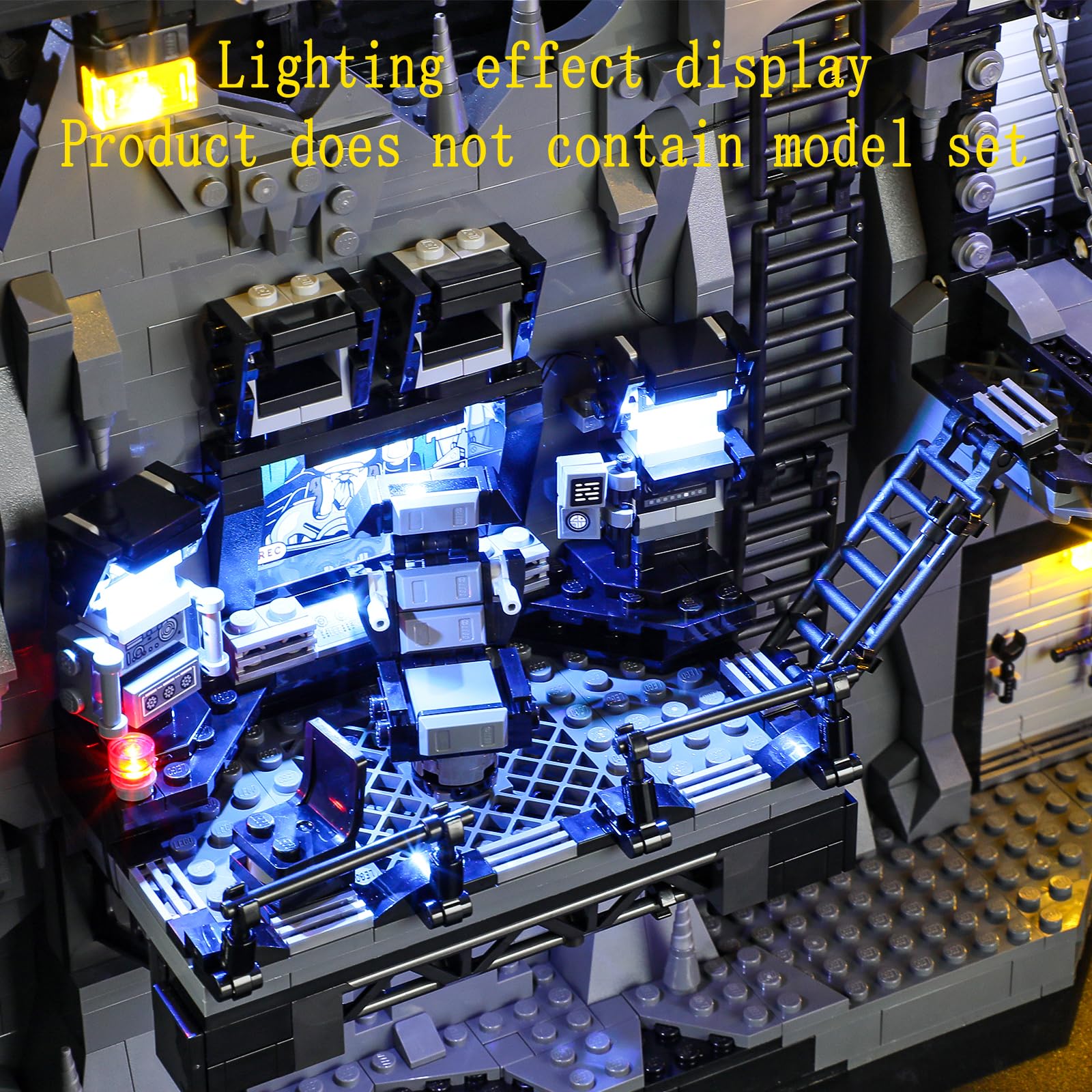 GEAMENT LED Light Kit for Lego DC Batcave 76252 (Shadow Box) - Compatible with Lego Building Blocks - DIY Lighting Set for Batman Display & Collection (Model Not Included) - Perfect for Home Decoration, Gift & Night Light
