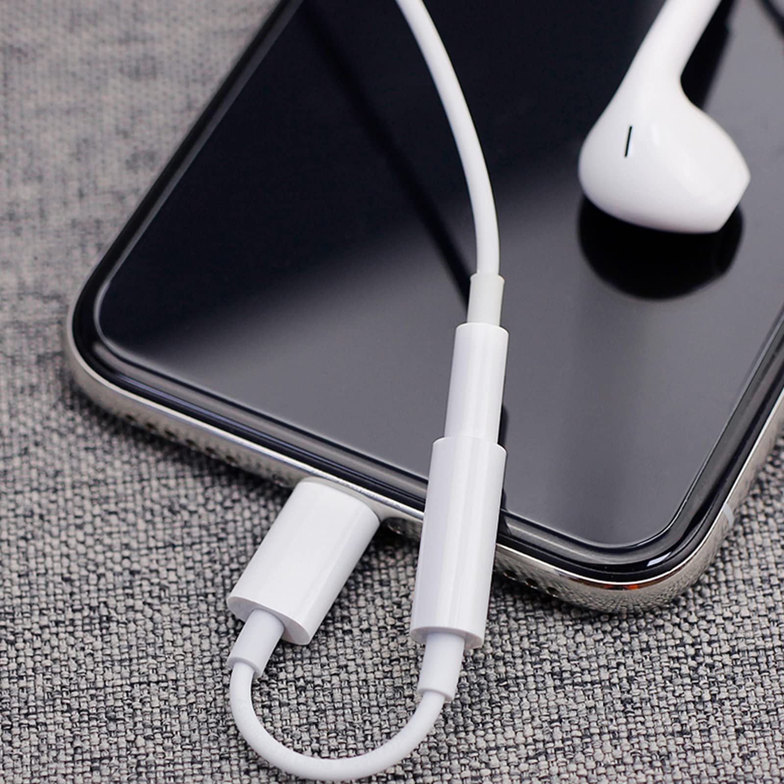 Apple MFi Certified Lightning to 3.5mm Headphone Jack Adapter - Compatible with iPhone 14/13/12/11/XS/XR/X/8/7 - Audio Dongle Converter for Music, Gaming & Hands-Free Calls