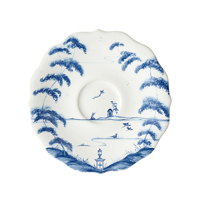 Delft Blue 5-Piece Dinnerware Set - Elegant Country Estate Style for Formal Dining & Special Occasions