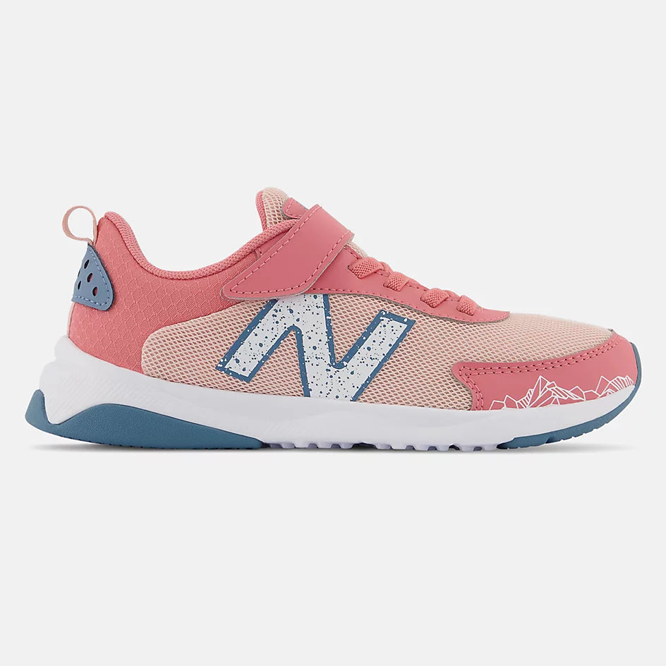 New Balance Pink Haze Dynasoft 545 Bungee Lace With Strap Kids' Sneakers - Lightweight Running Shoes for Boys & Girls - Perfect for School, Play & Everyday Wear